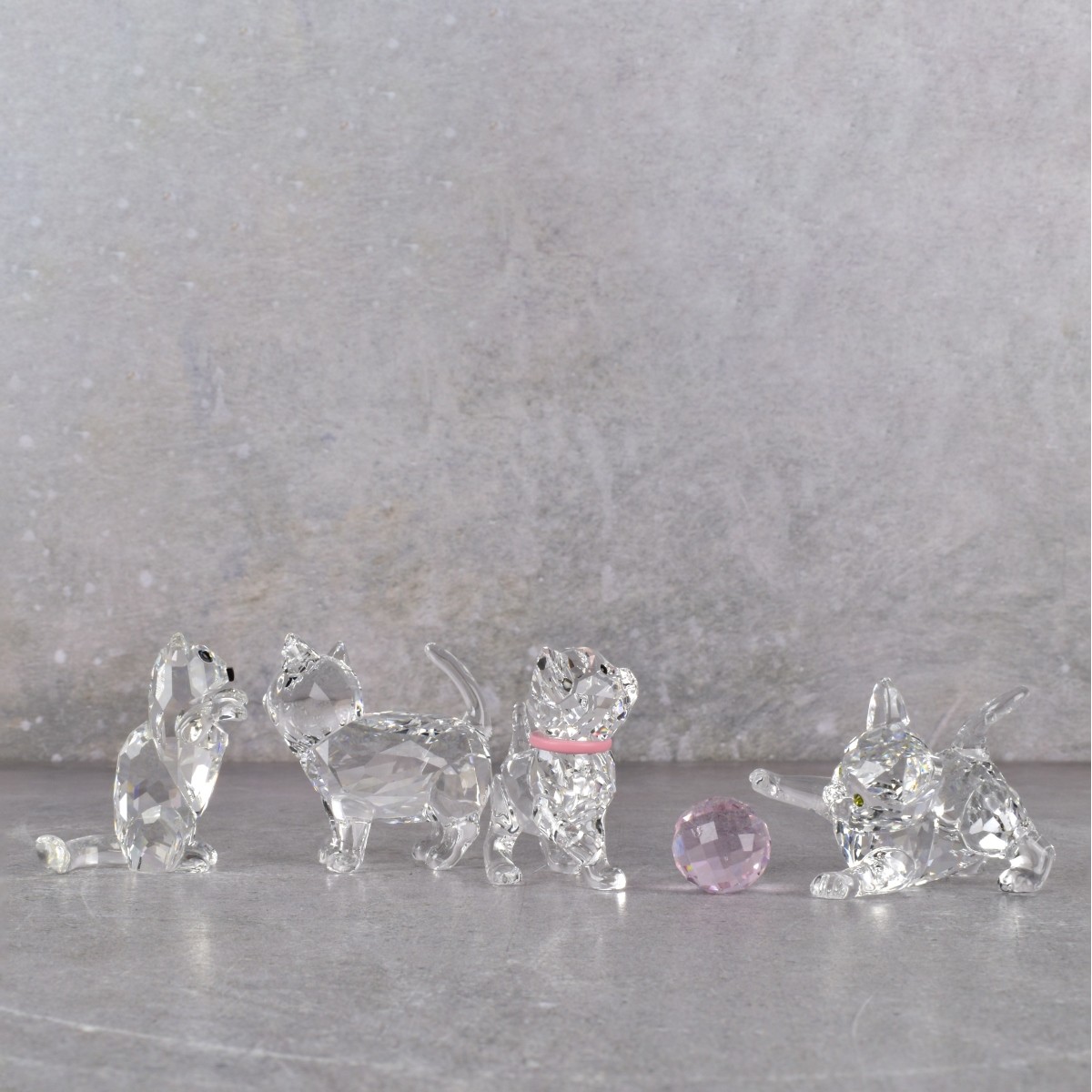 Swarovski Crystal Cat Figurines