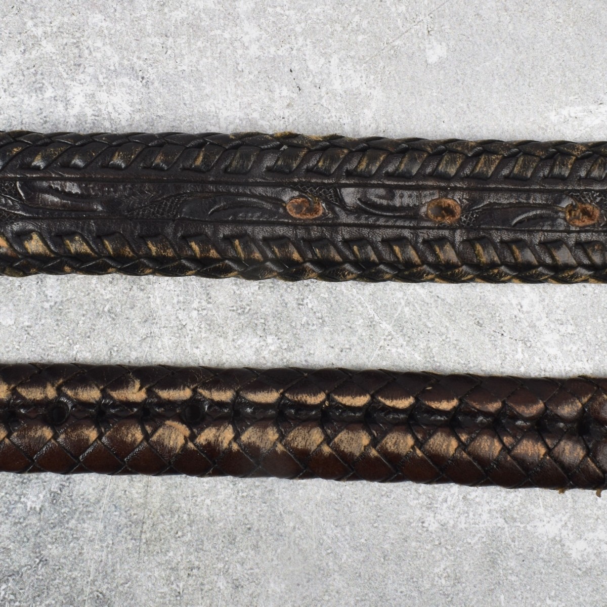 Leather Belts with Sterling Silver Buckles