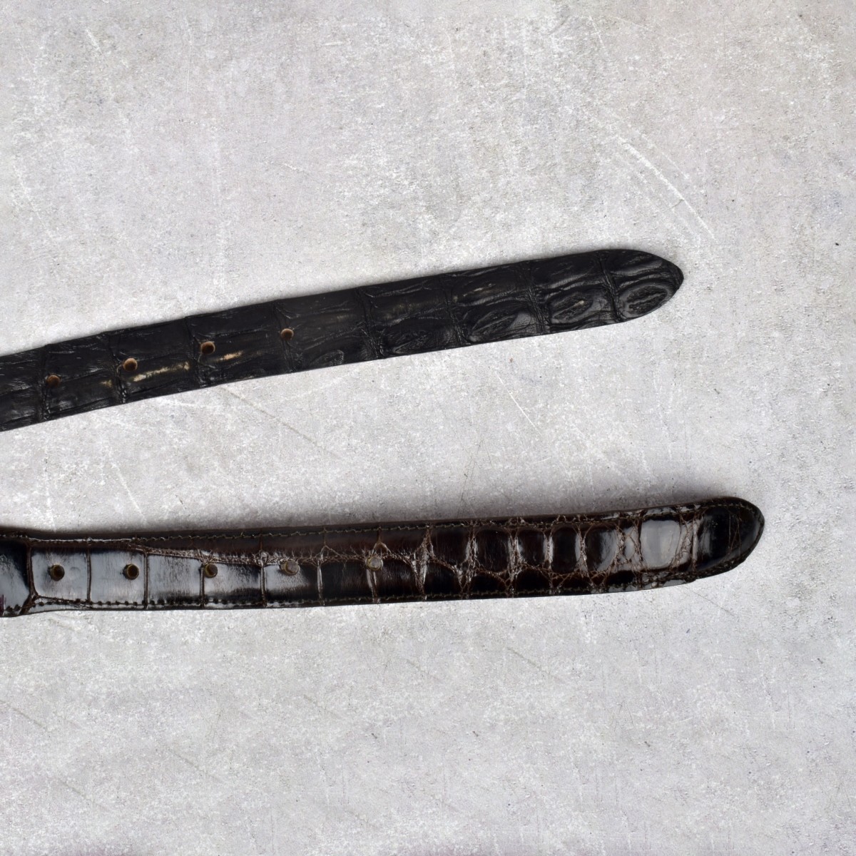 Leather Belts with Sterling Silver Buckles