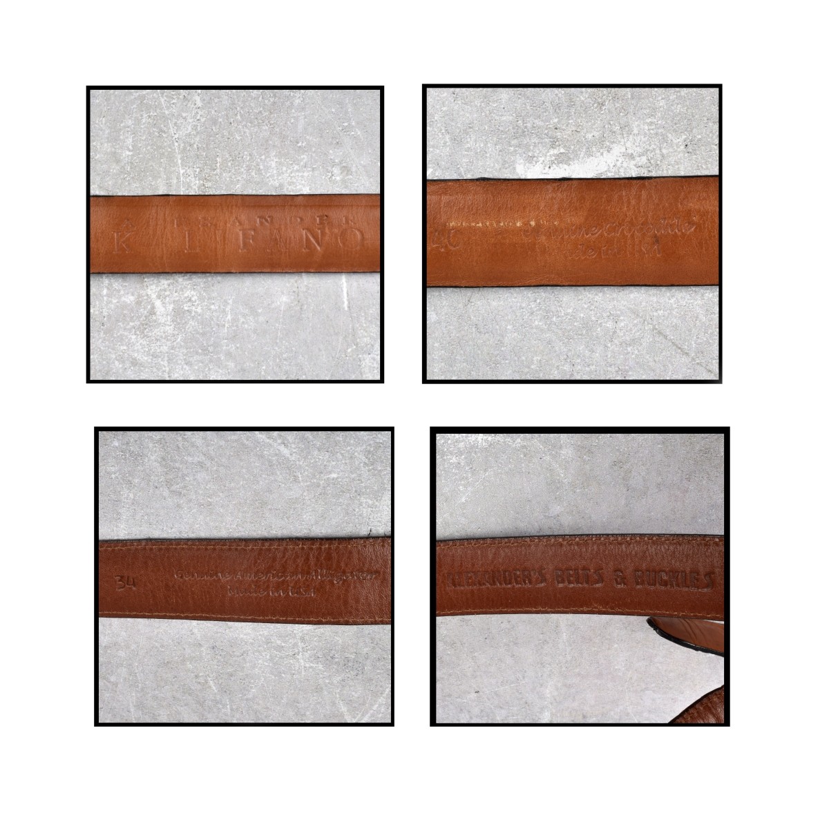 Leather Belts with Sterling Silver Buckles