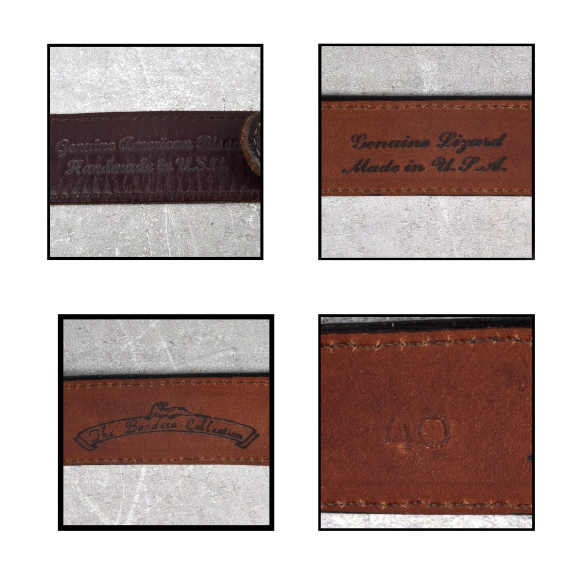 Leather Belts with Sterling Silver Buckles