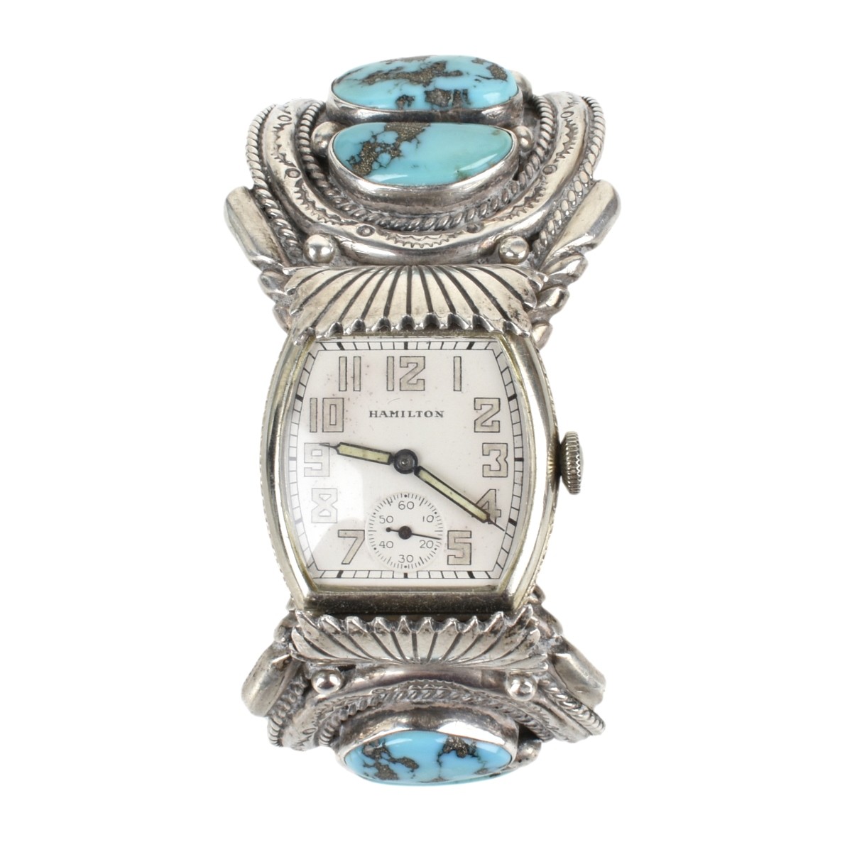 Vintage Southwest Sterling Silver Cuff Watch
