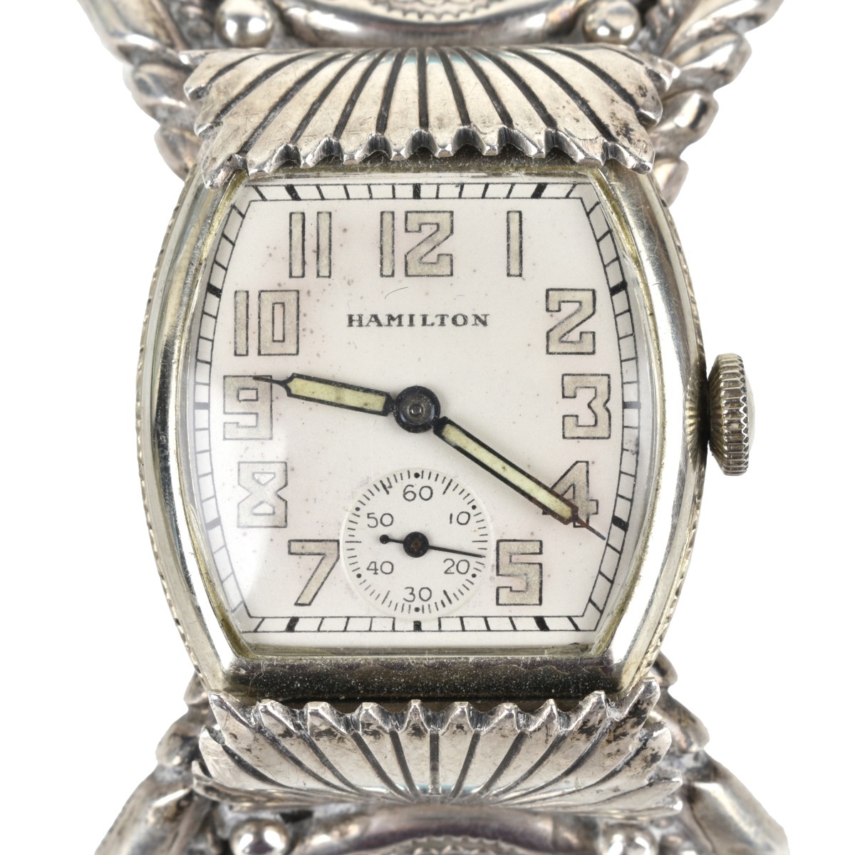 Vintage Southwest Sterling Silver Cuff Watch