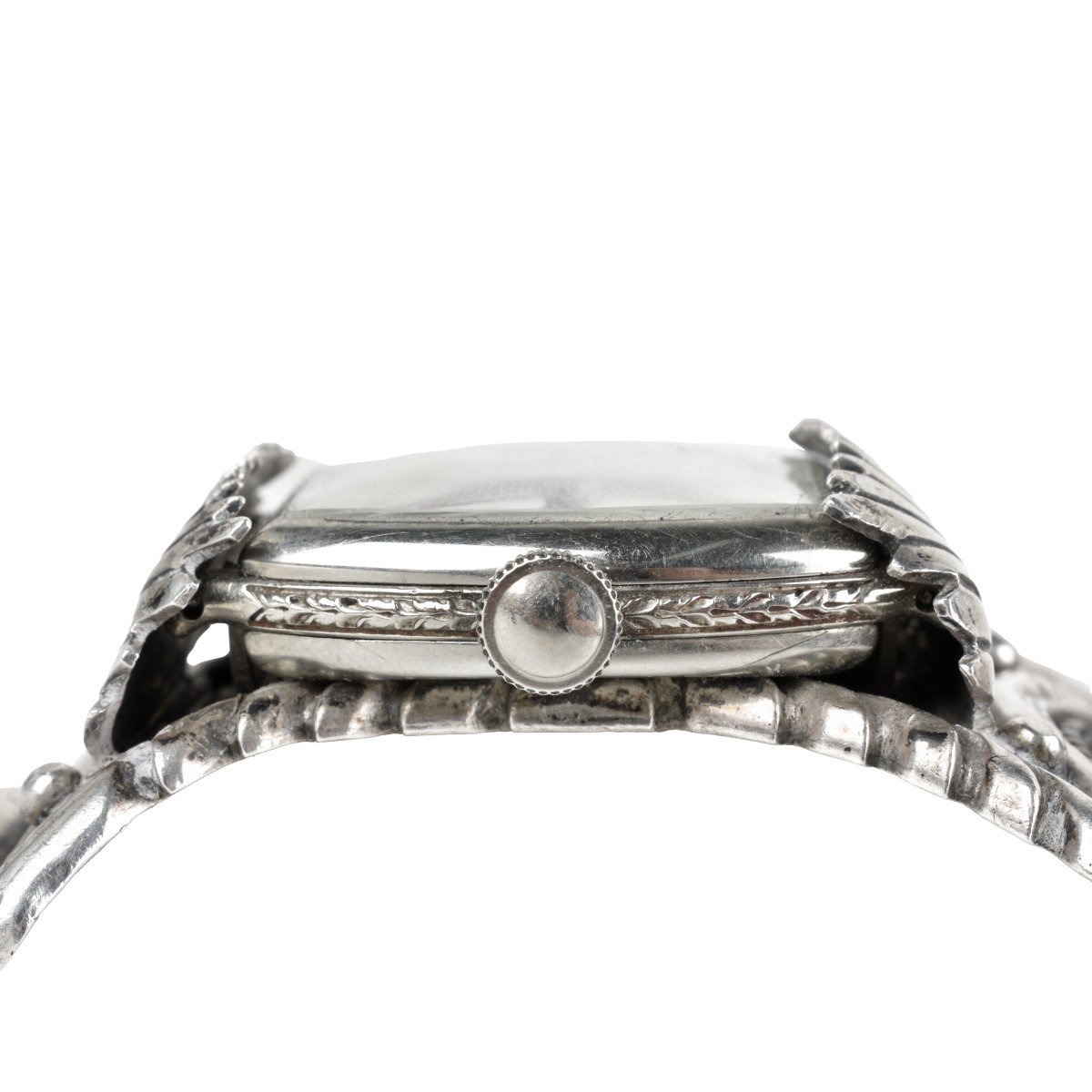 Vintage Southwest Sterling Silver Cuff Watch