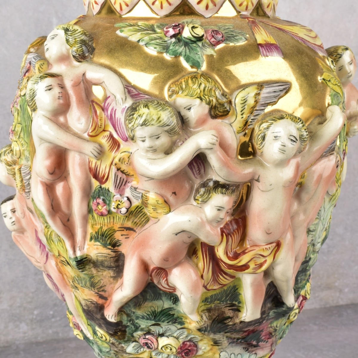 Pair of Vintage Italian Capodimonte Lamps