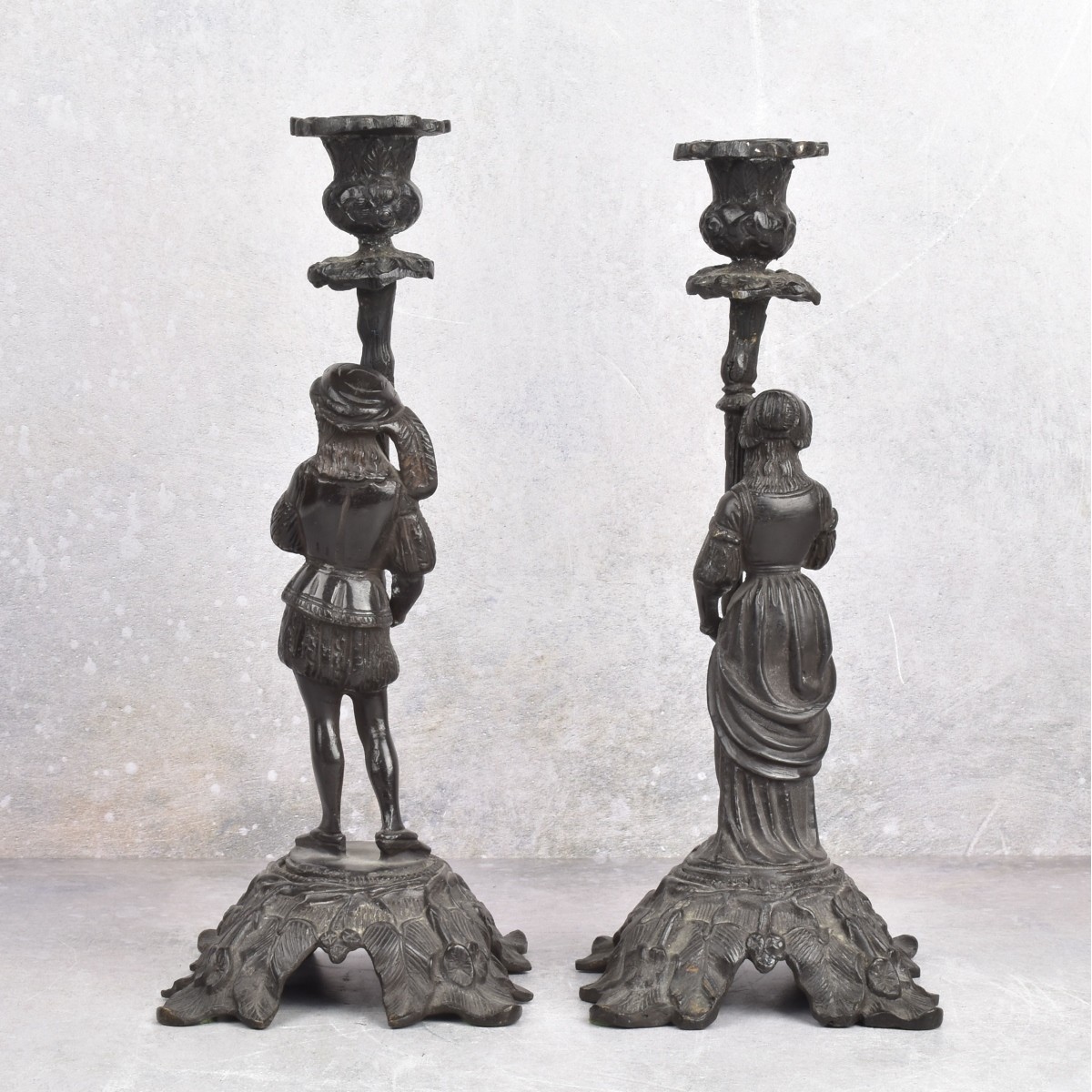 Vintage Pair of Victorian Style Candlesticks