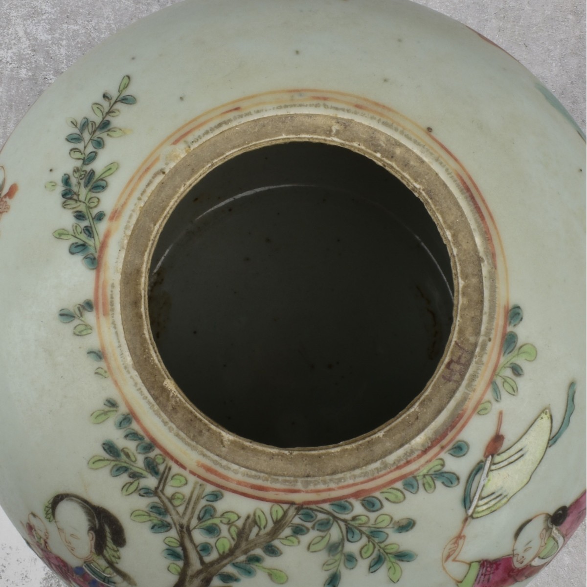 Antique Chinese Famille Rose Porcelain Ginger Jar
