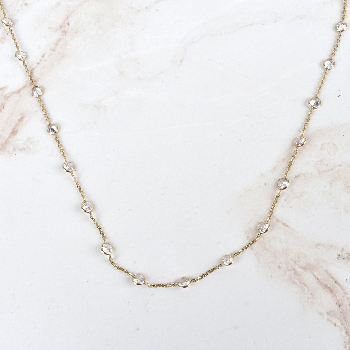 CZ and 14K Necklace