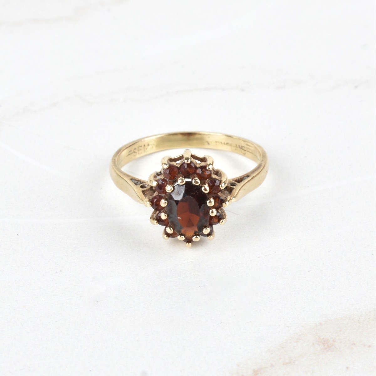Garnet and 14K Ring