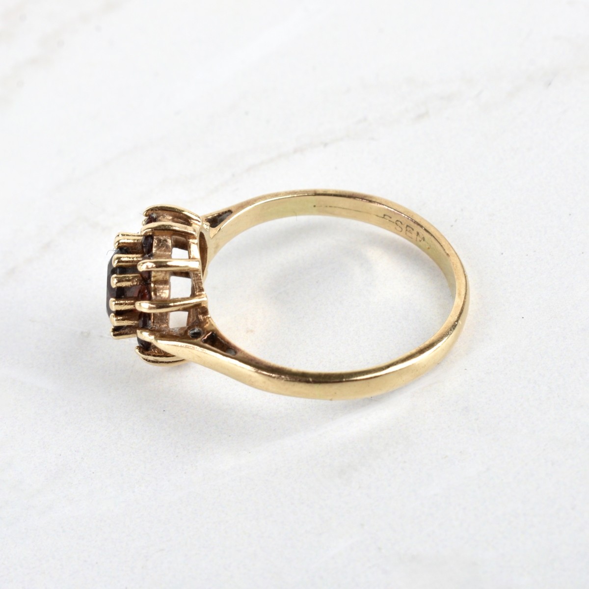 Garnet and 14K Ring