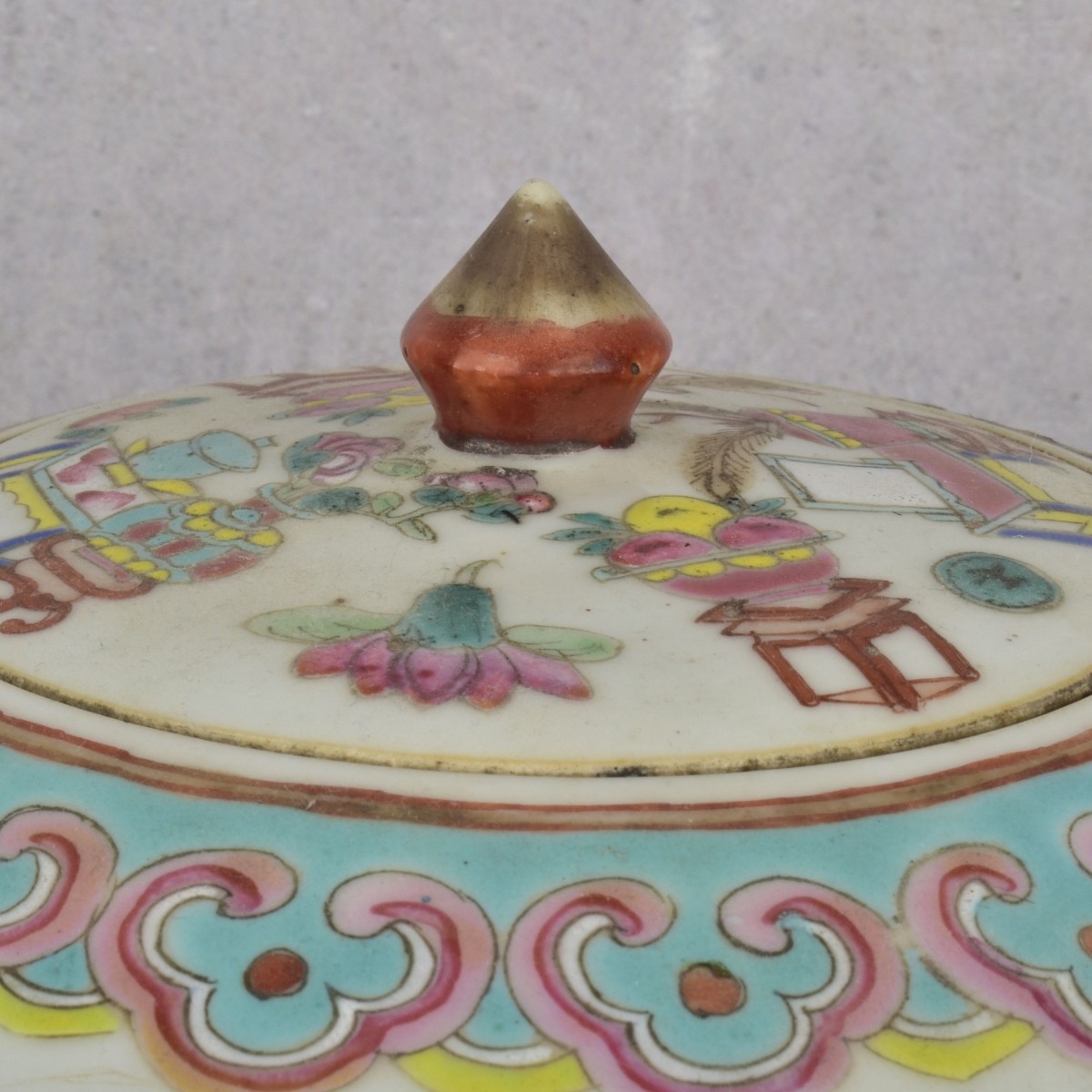 Antique Chinese Famille Rose Porcelain Ginger Jar