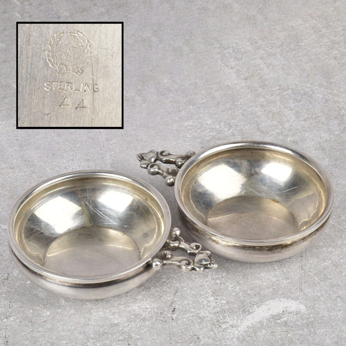 Sterling Silver Nut Cups and Salt Cellar Bowls