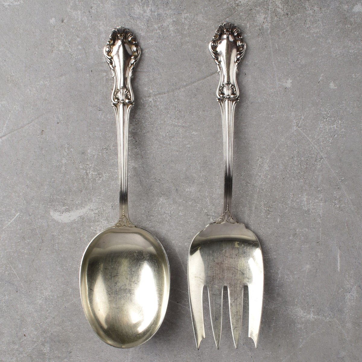 Concord "Georgian Shell" Serving Fork and Spoon
