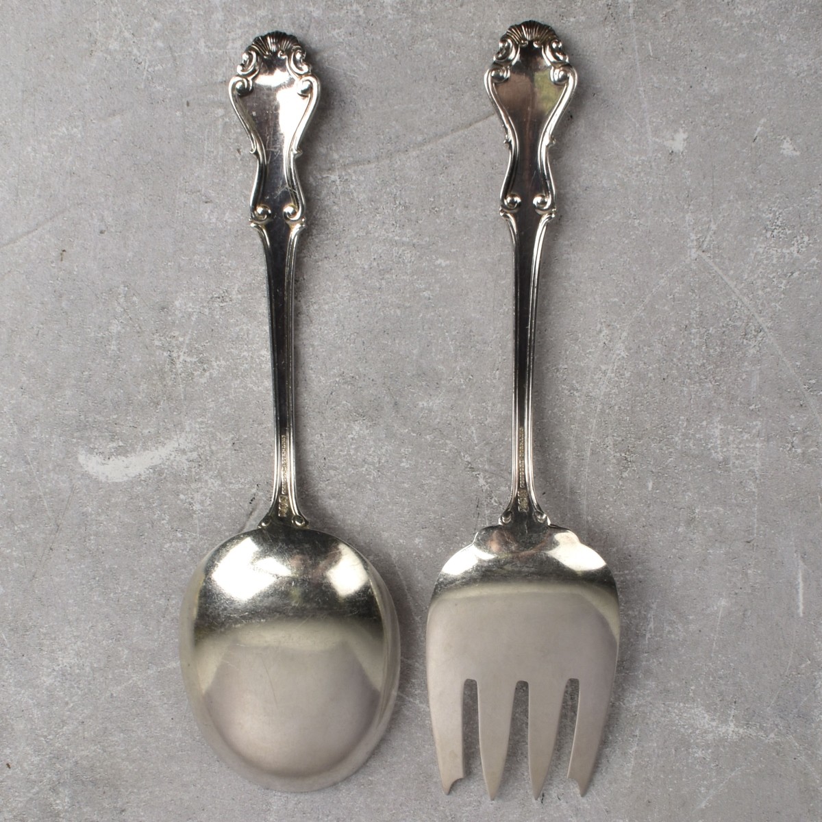Concord "Georgian Shell" Serving Fork and Spoon