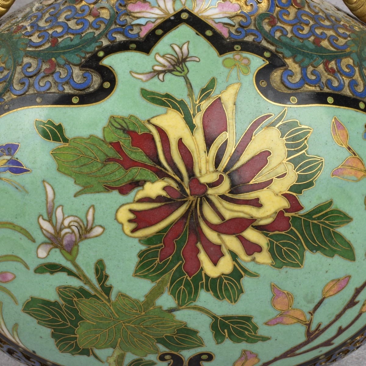 Chinese Double Gord Cloisonne Enamel Vases