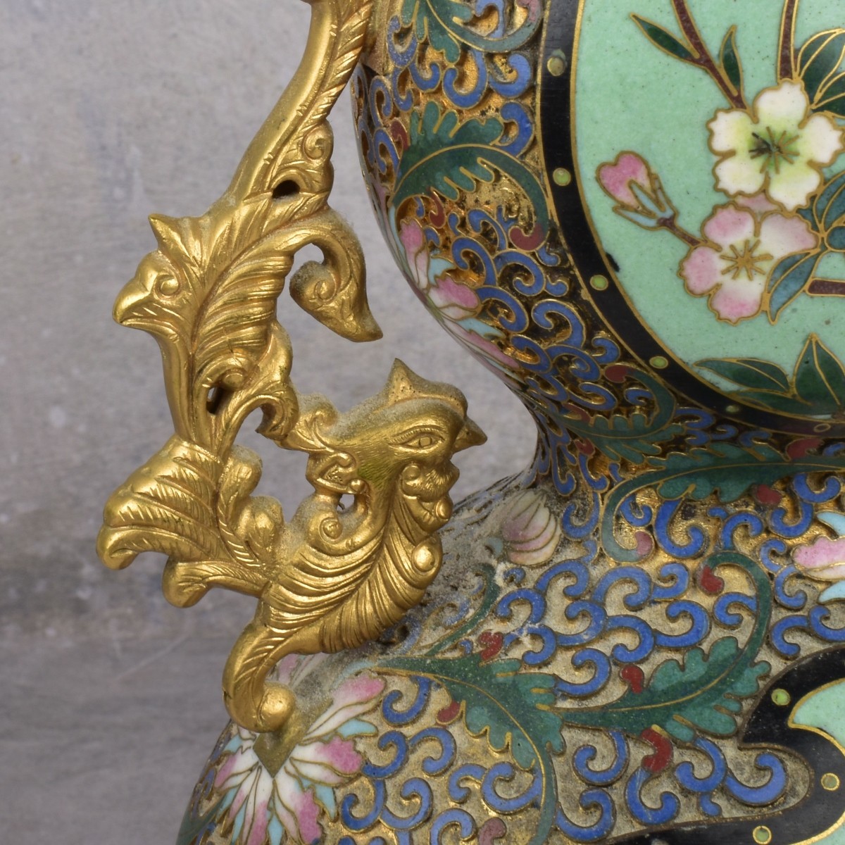Chinese Double Gord Cloisonne Enamel Vases