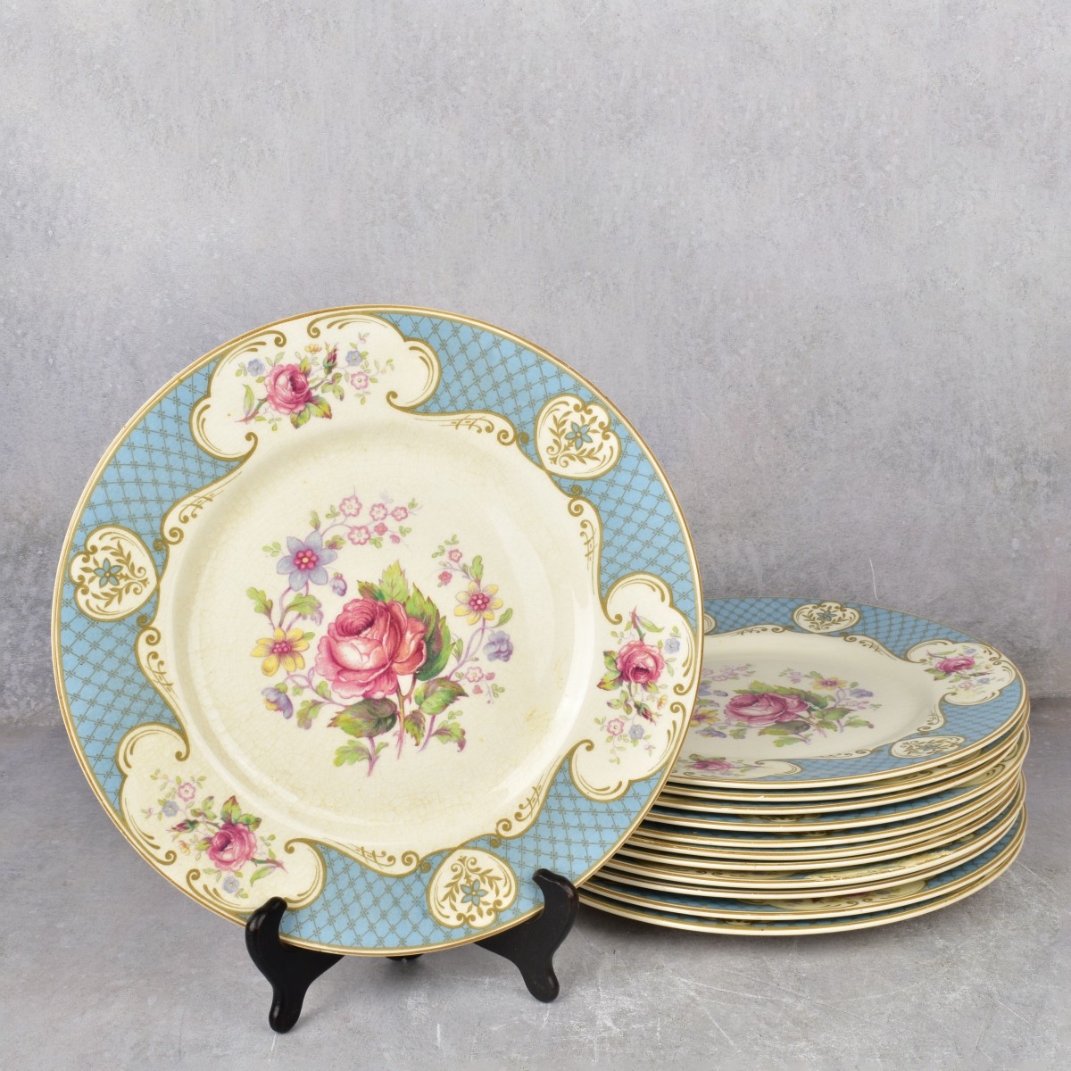 Myott/Staffordshire "Rose" Porcelain Dinner Plate