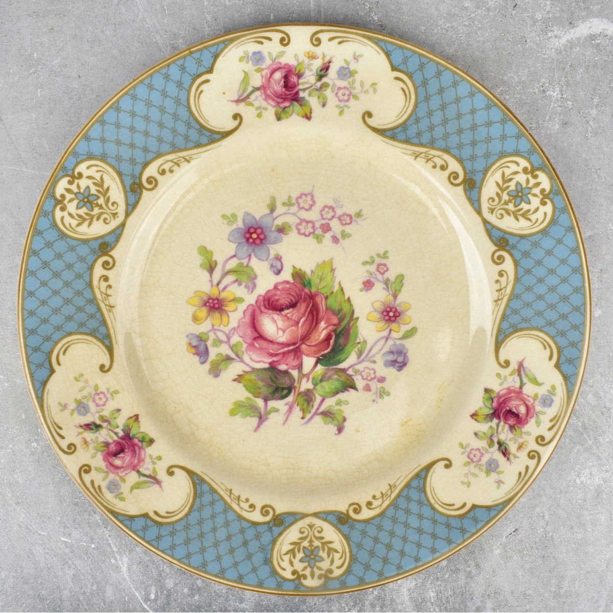Myott/Staffordshire "Rose" Porcelain Dinner Plate