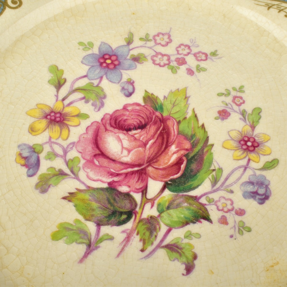 Myott/Staffordshire "Rose" Porcelain Dinner Plate
