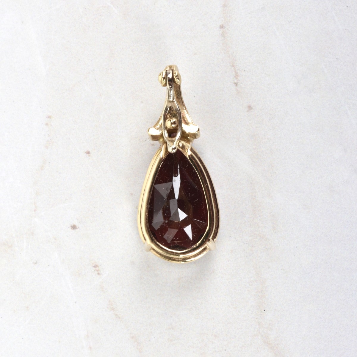 Garnet, Diamond and 14K Pendant