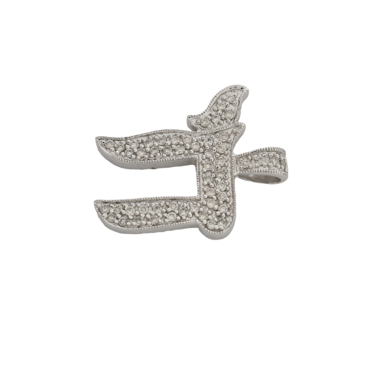 Diamond and 14K Chai Pendant