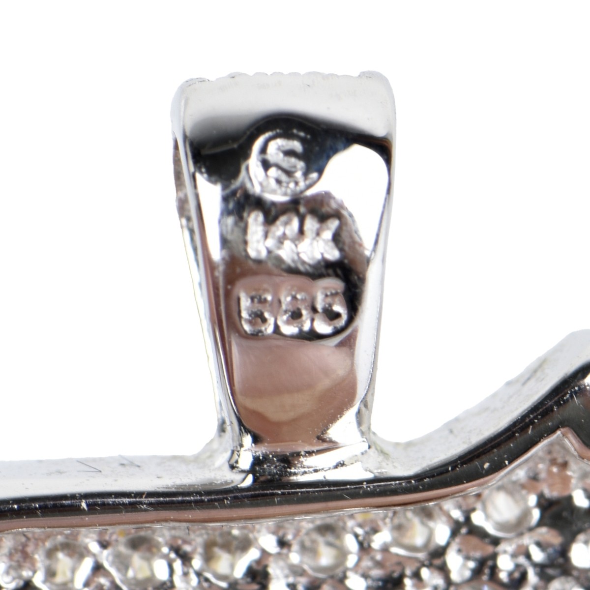 Diamond and 14K Chai Pendant