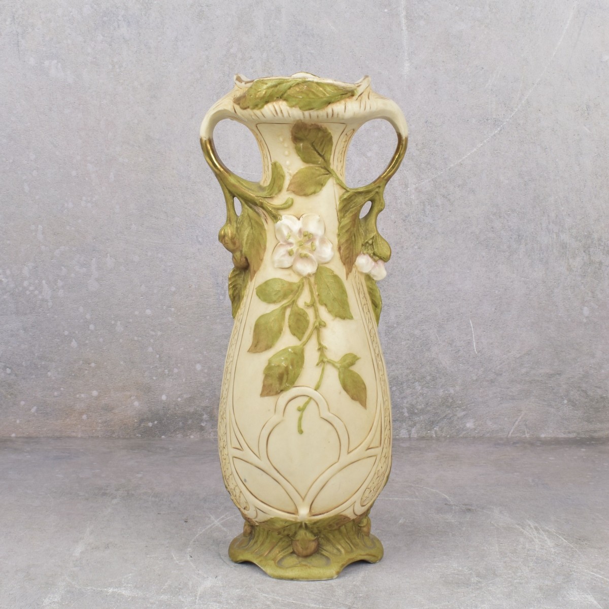 Antique Royal Dux Rococo Porcelain Vase