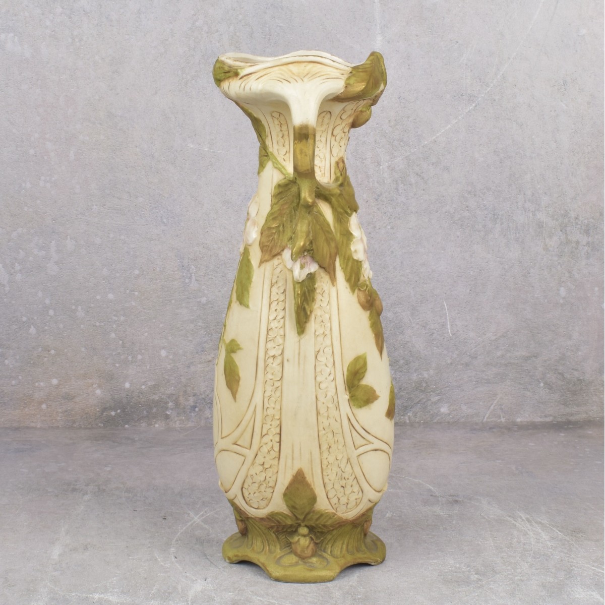 Antique Royal Dux Rococo Porcelain Vase