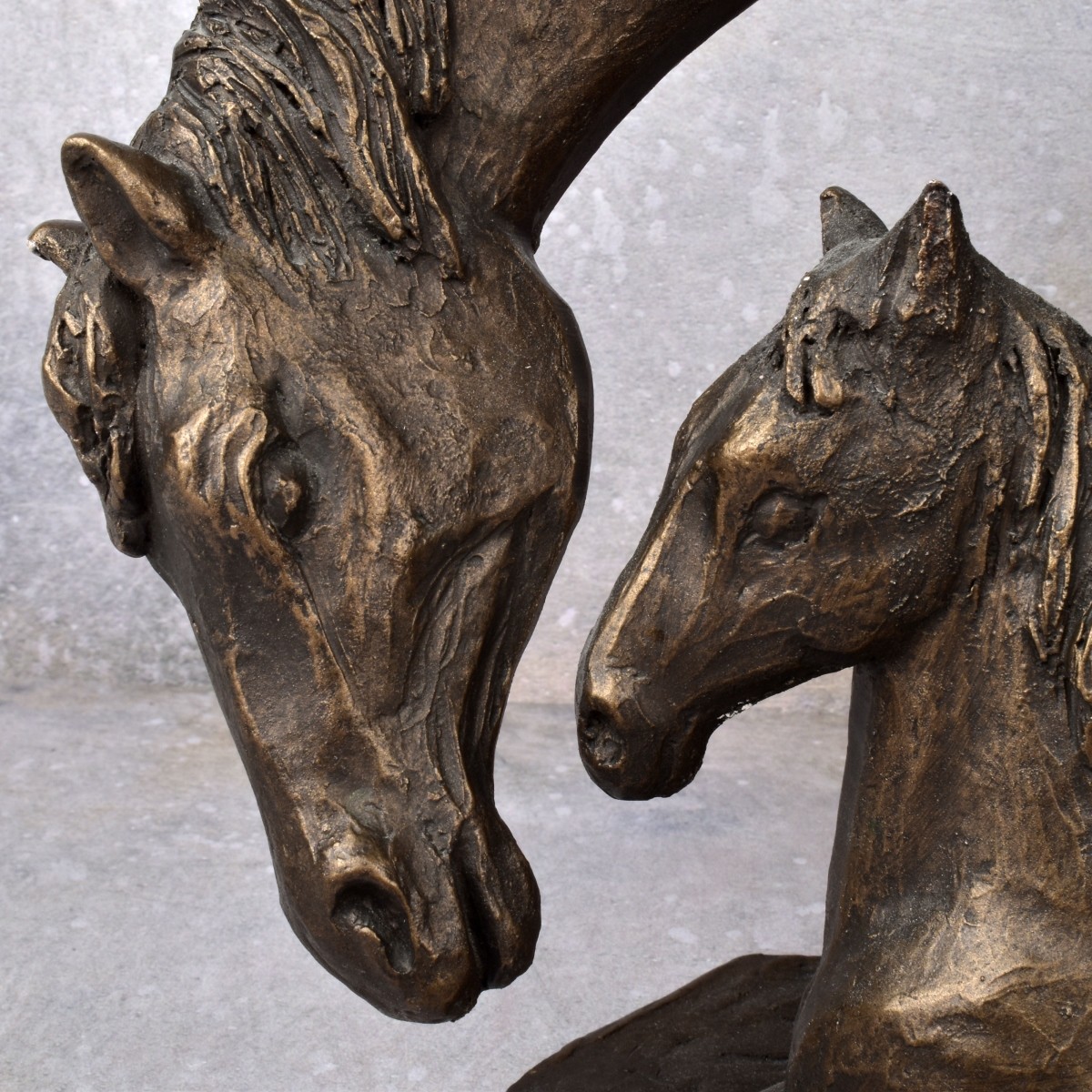 Bonded Bronze Figurine of Horse and Foal