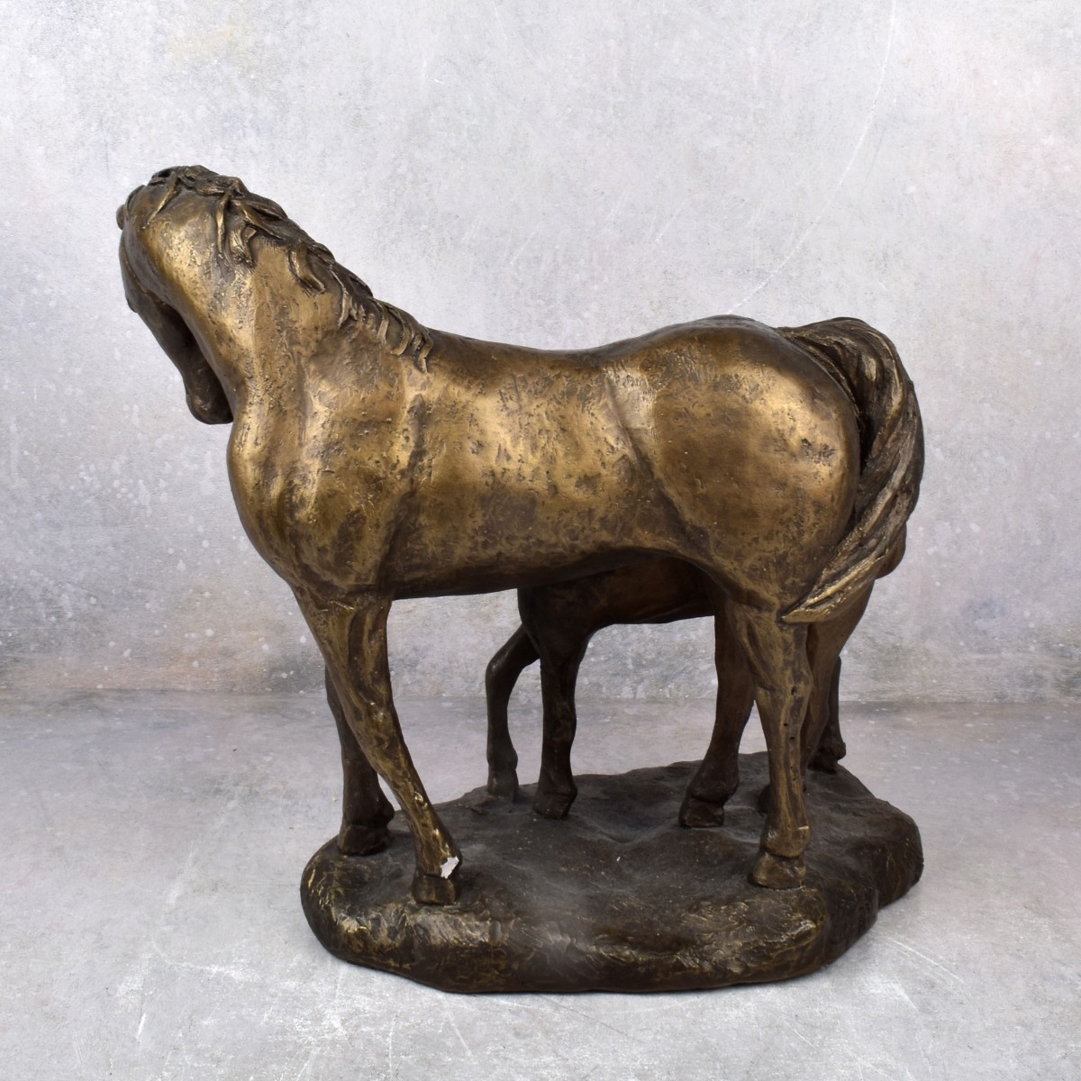 Bonded Bronze Figurine of Horse and Foal
