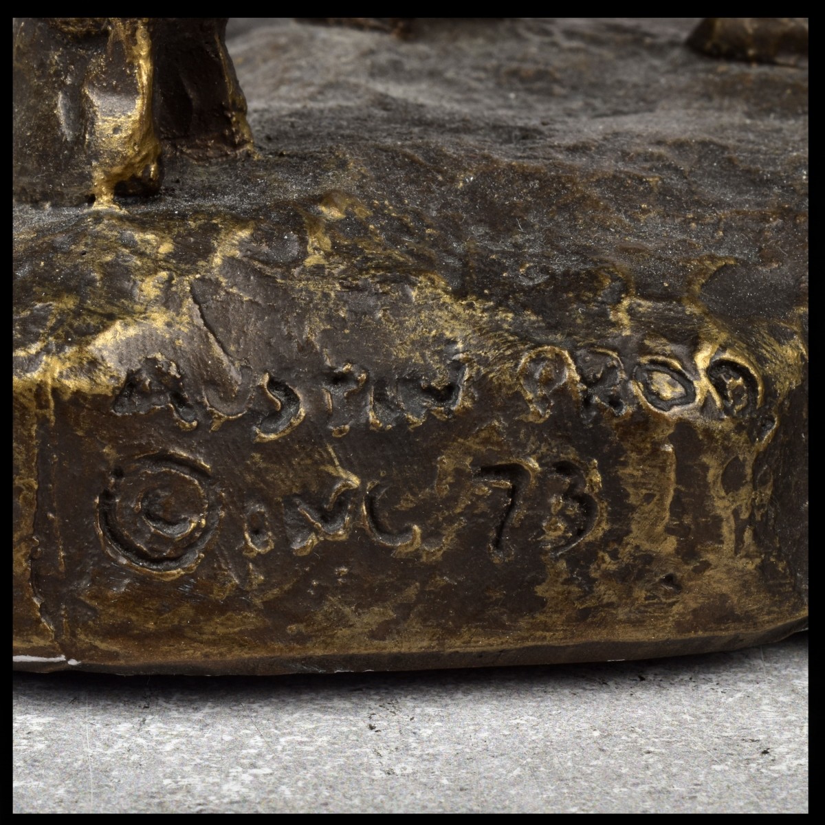 Bonded Bronze Figurine of Horse and Foal