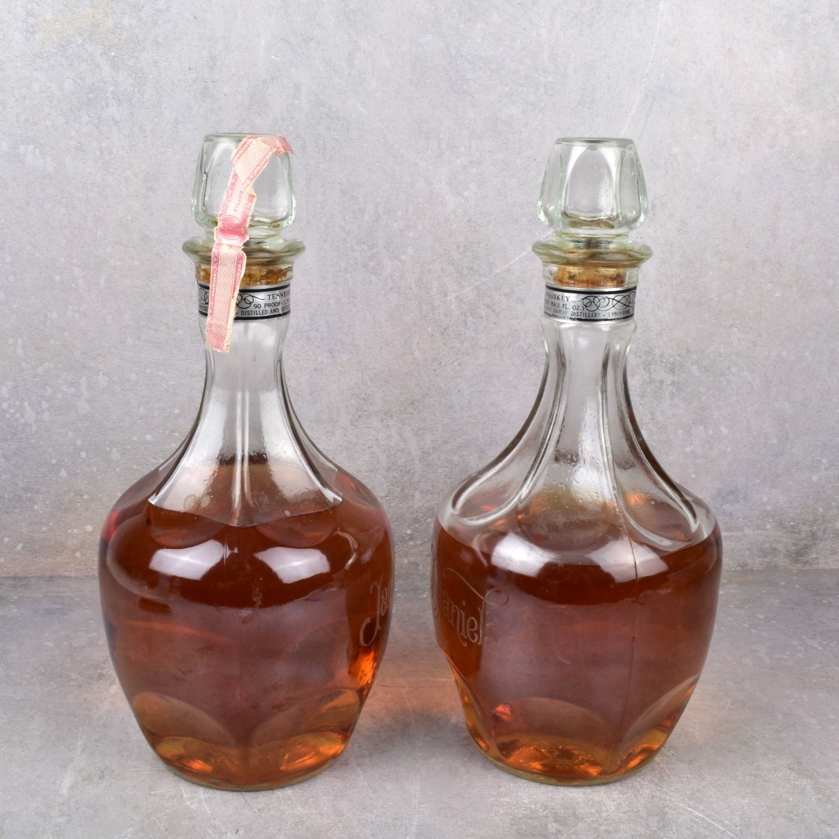 Vintage Engraved Jack Daniels Bottles