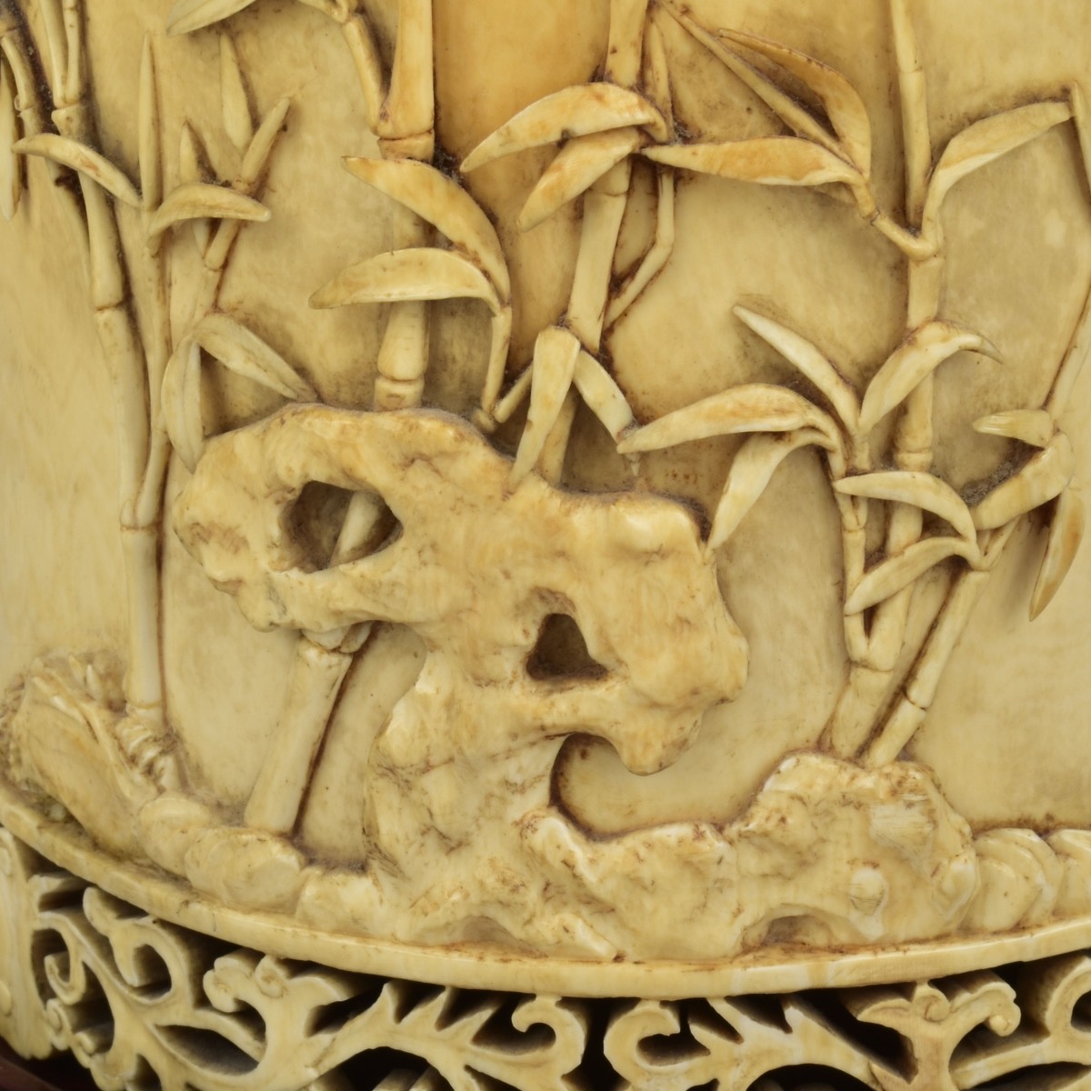Antique Chinese Carved Brush Pot