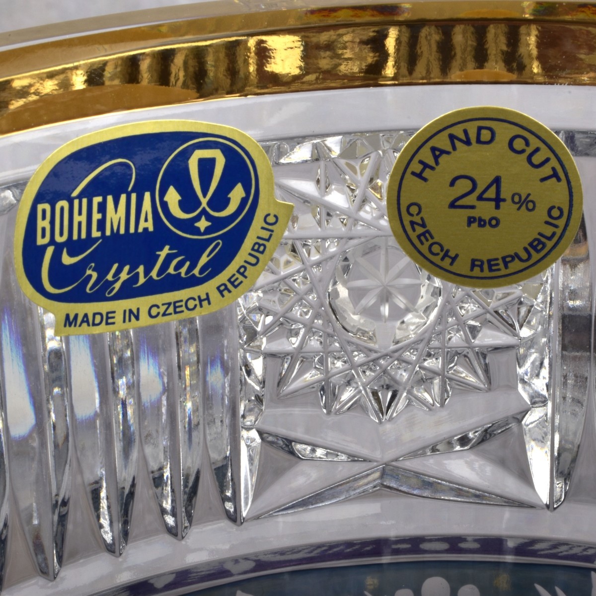 Fine Egermann Czech Bohemian Crystal Glass Vase