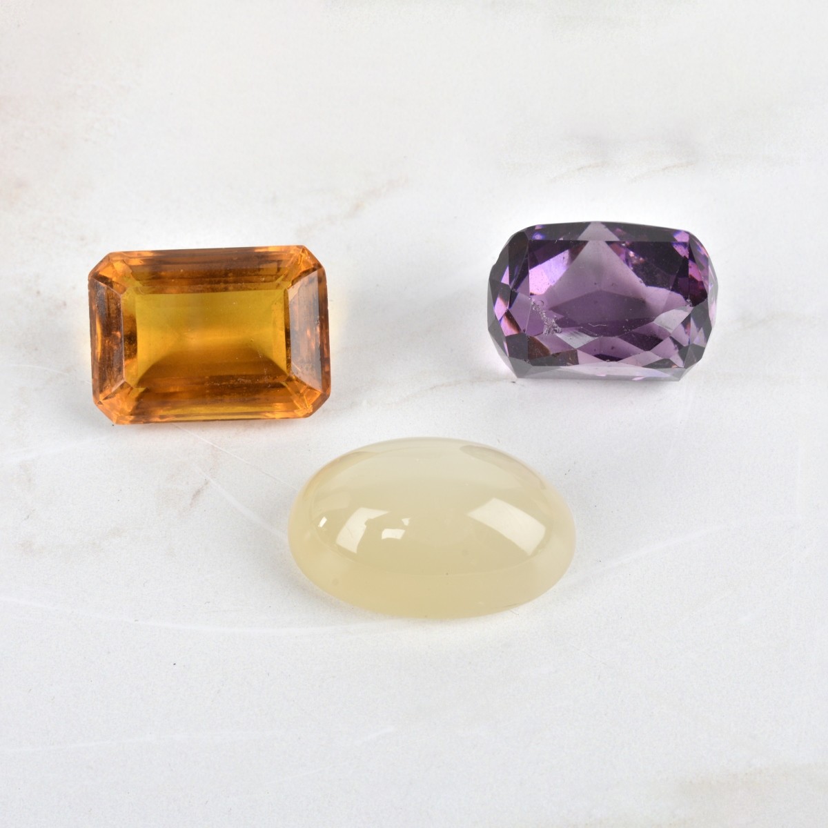 Citrine, Amethyst and Moonstone Stones