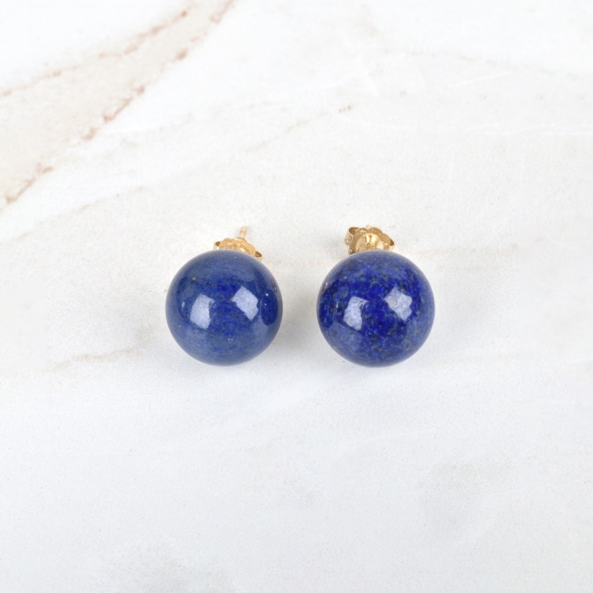Lapis Lazuli and 14K Ear Studs
