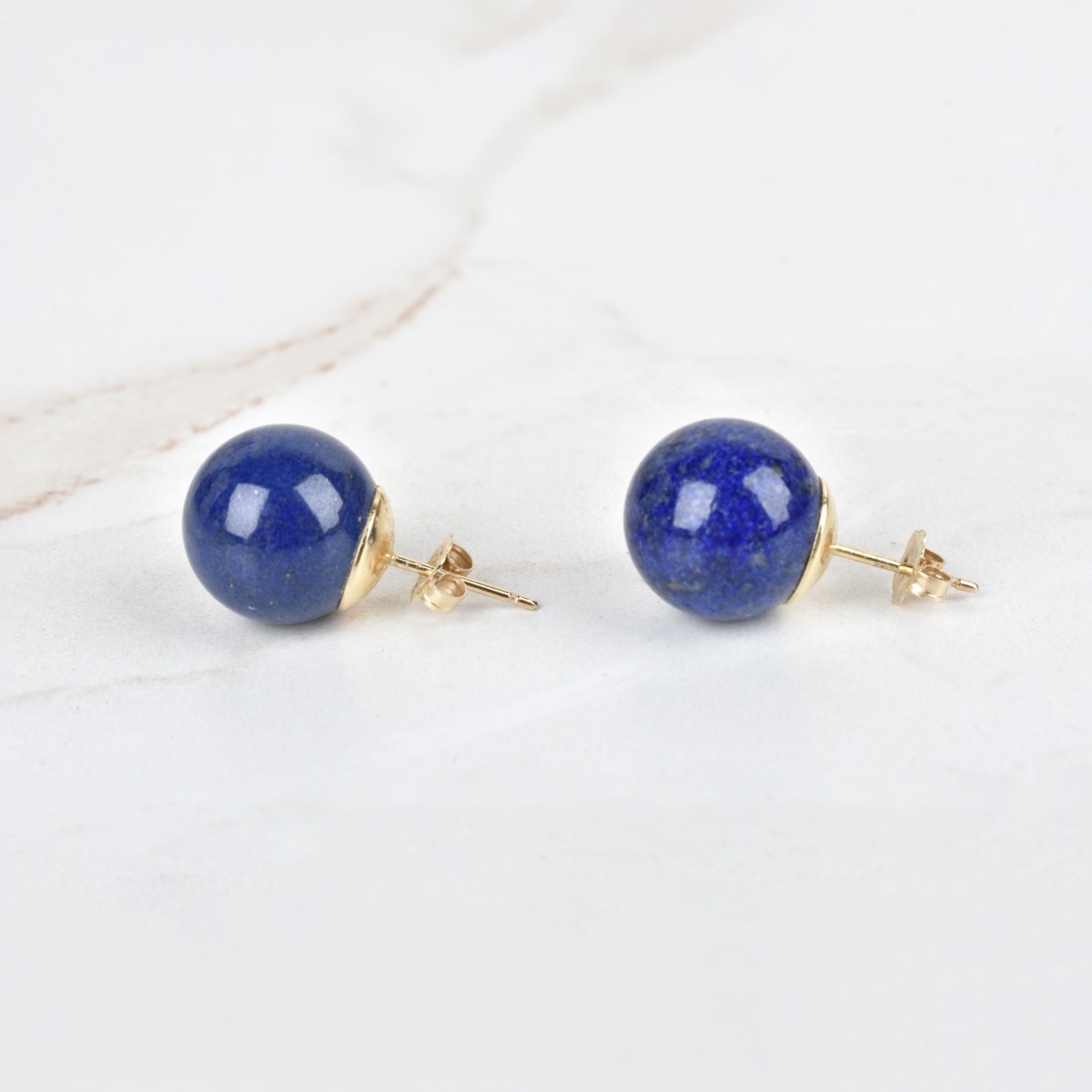 Lapis Lazuli and 14K Ear Studs