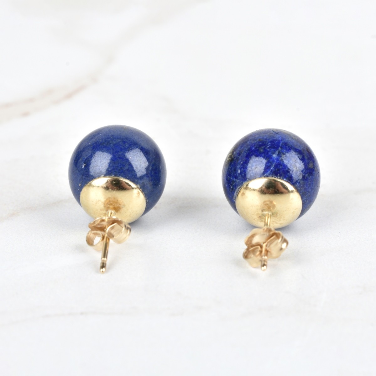 Lapis Lazuli and 14K Ear Studs