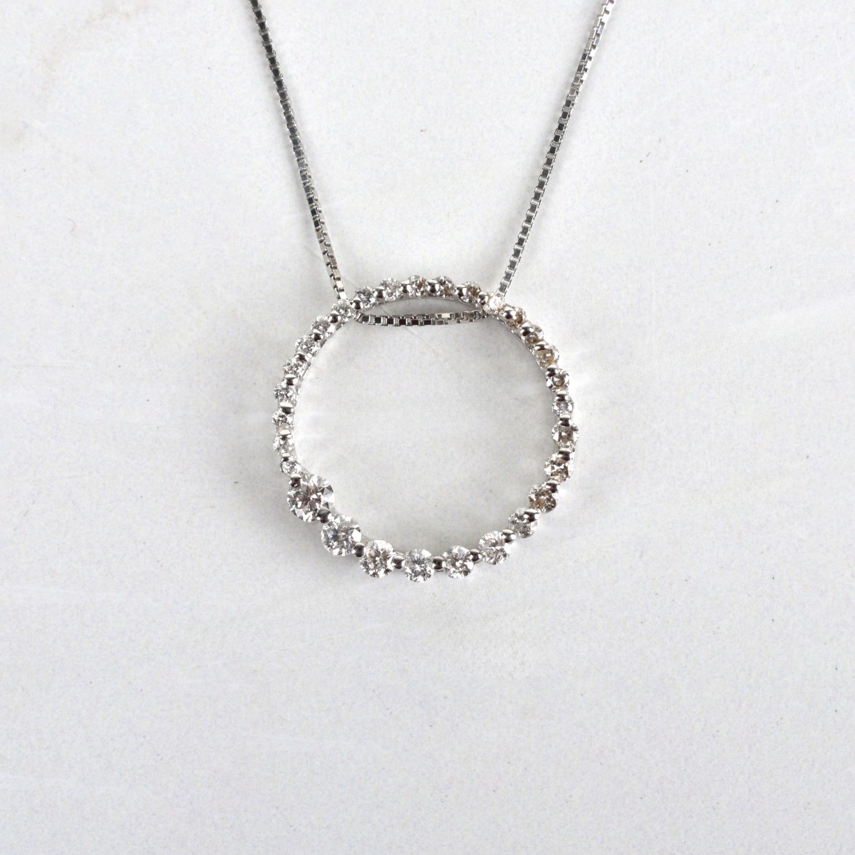 Diamond and 14K Pendant Necklace
