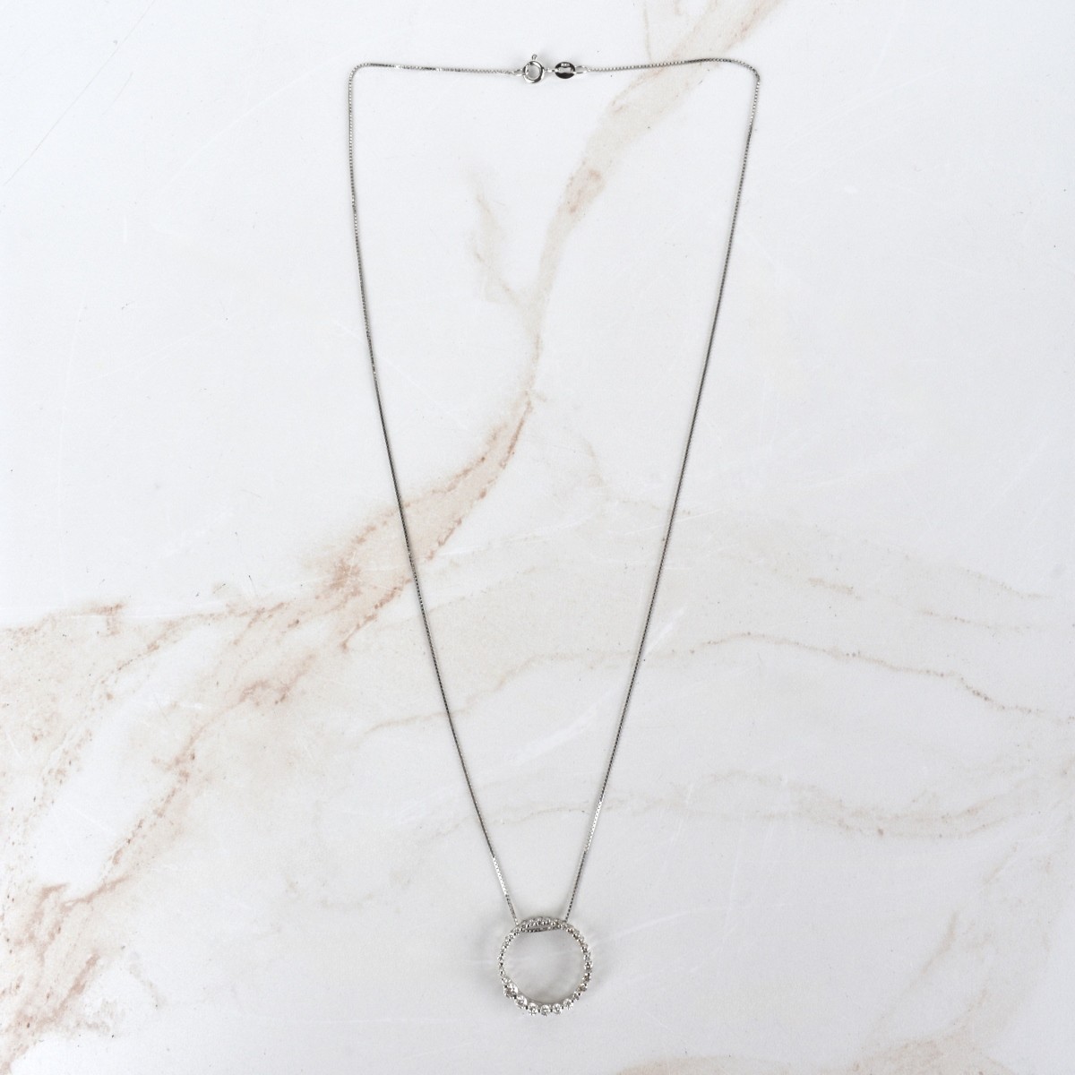 Diamond and 14K Pendant Necklace