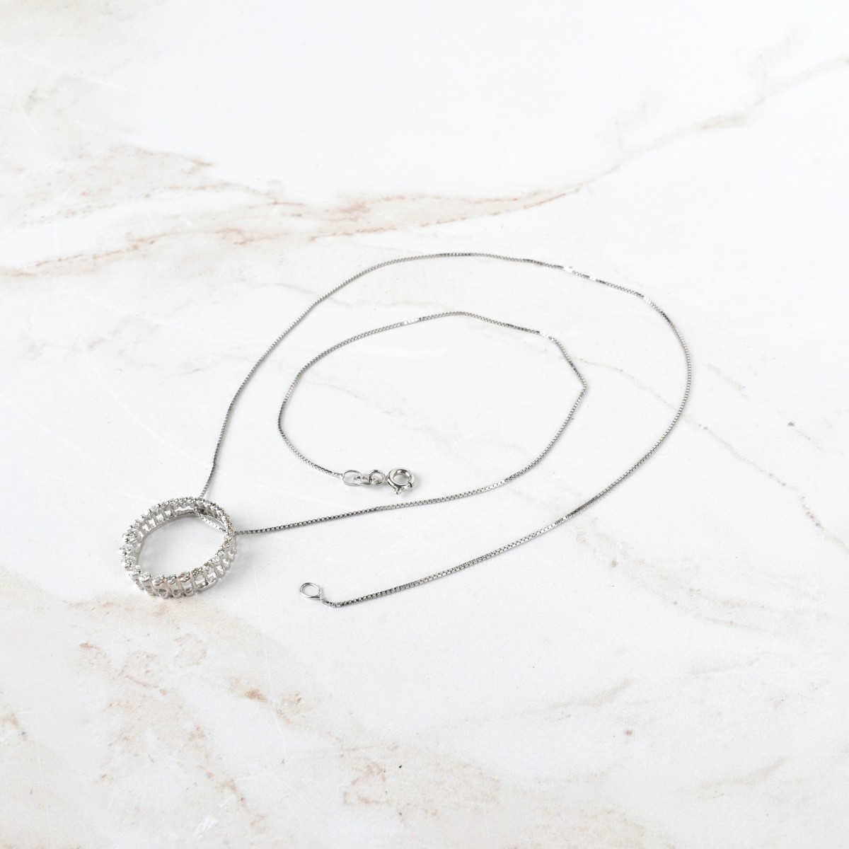 Diamond and 14K Pendant Necklace