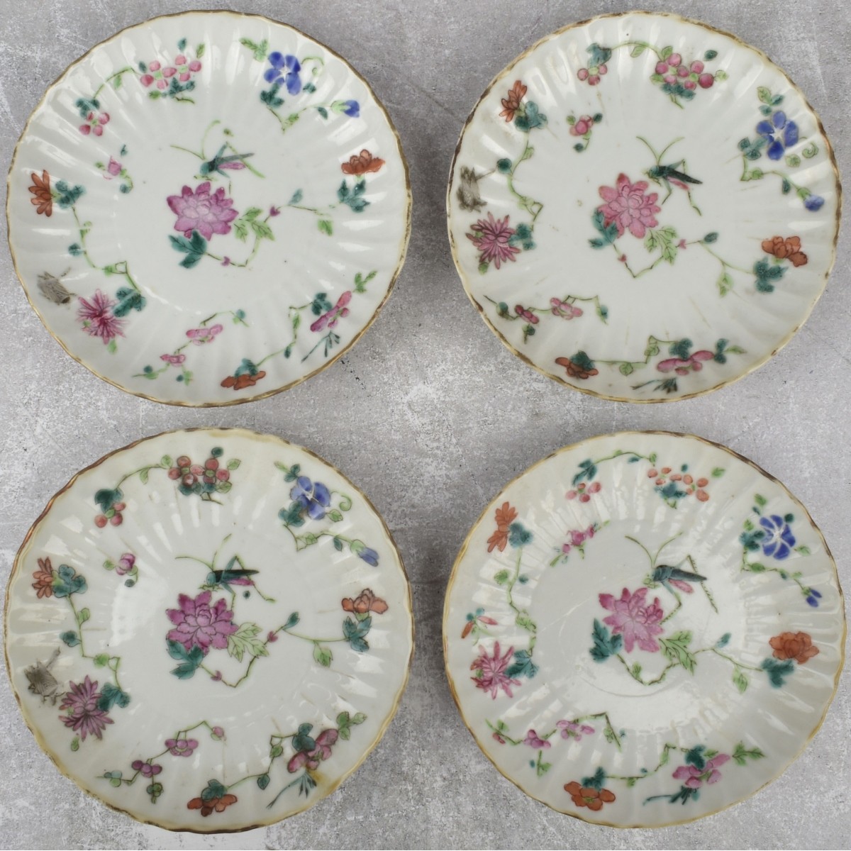 Antique Chinese Famille Rose Small Plates