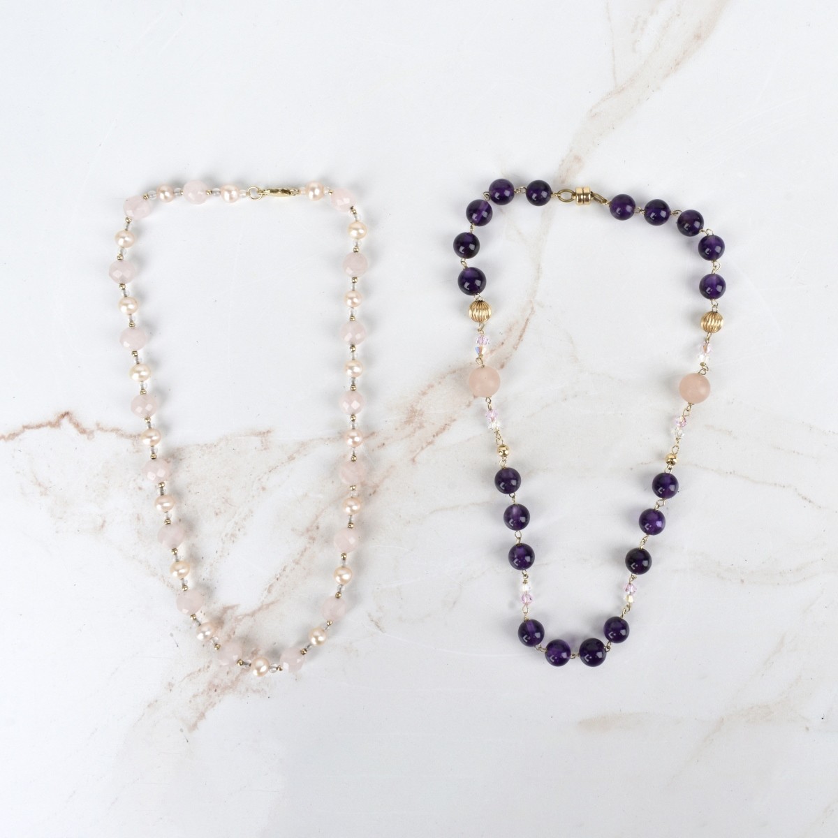 Bead and 14K Necklaces