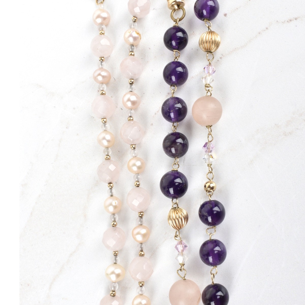 Bead and 14K Necklaces