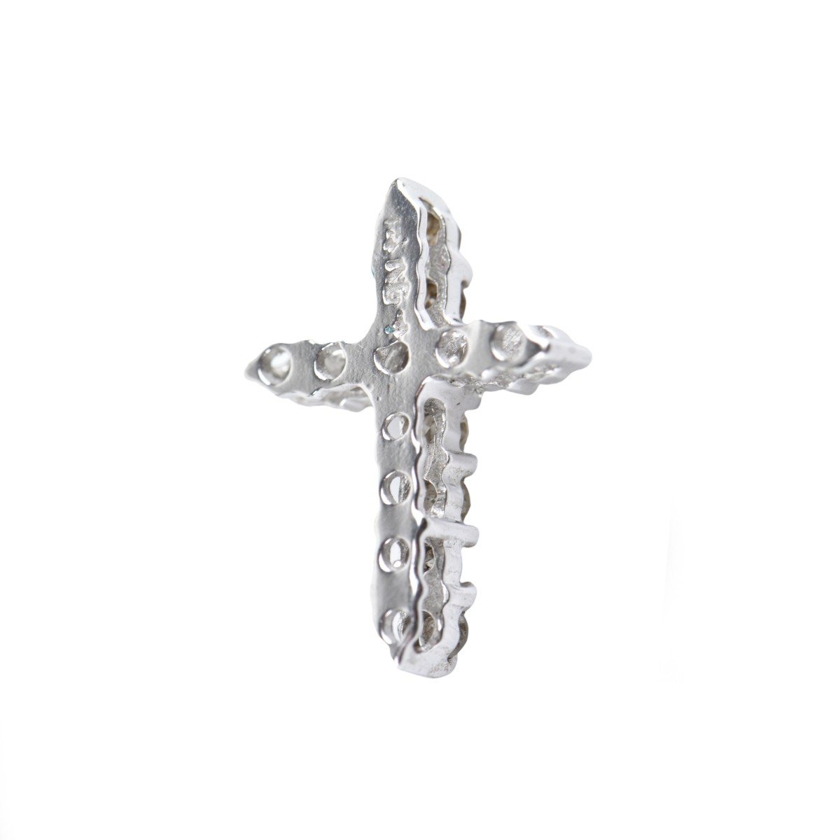 Diamond and 14K Cross Pendant