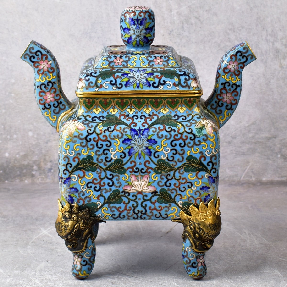 19th/20th Century Bronze Cloisonne Censer