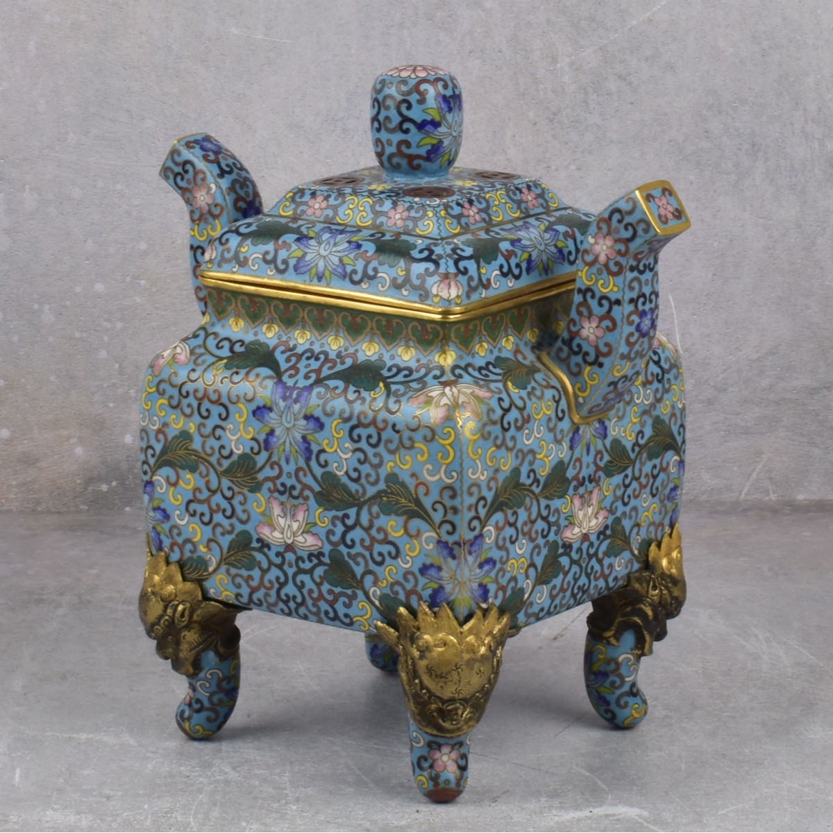 19th/20th Century Bronze Cloisonne Censer