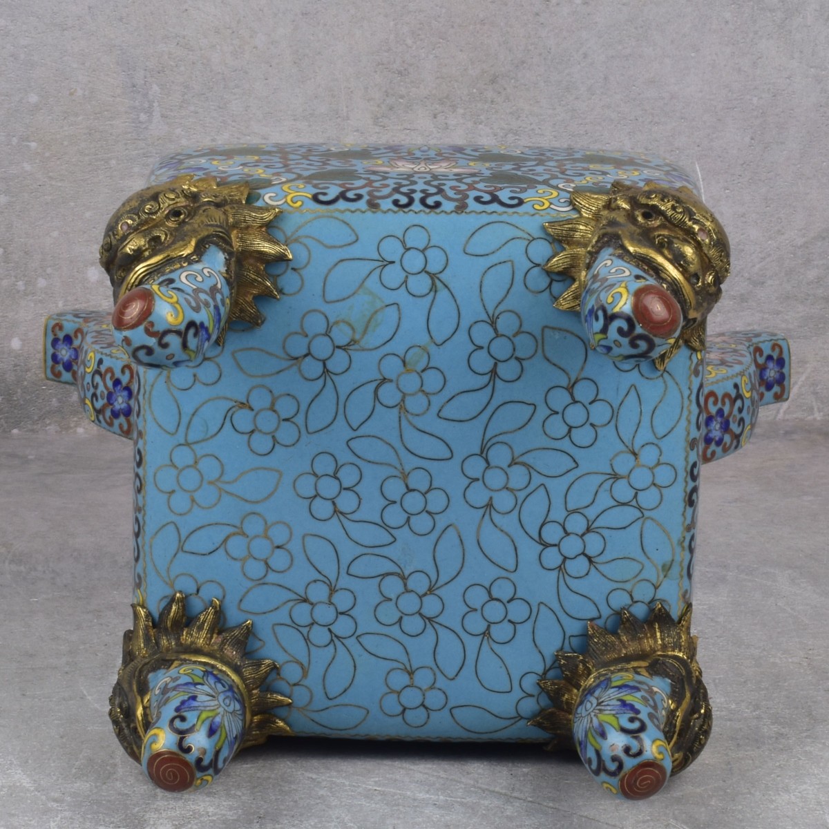 19th/20th Century Bronze Cloisonne Censer
