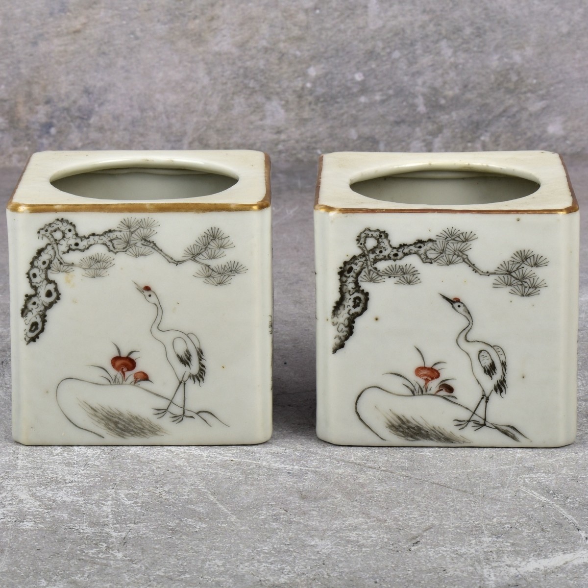 Chinese Porcelain Famille Rose Brush Pots