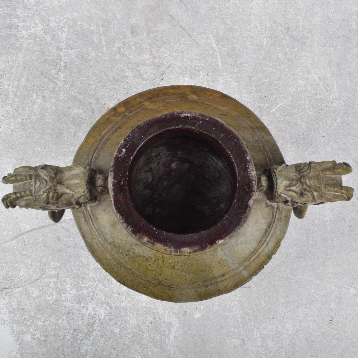 Vintage Carved Chinese Tripod Incense Burner
